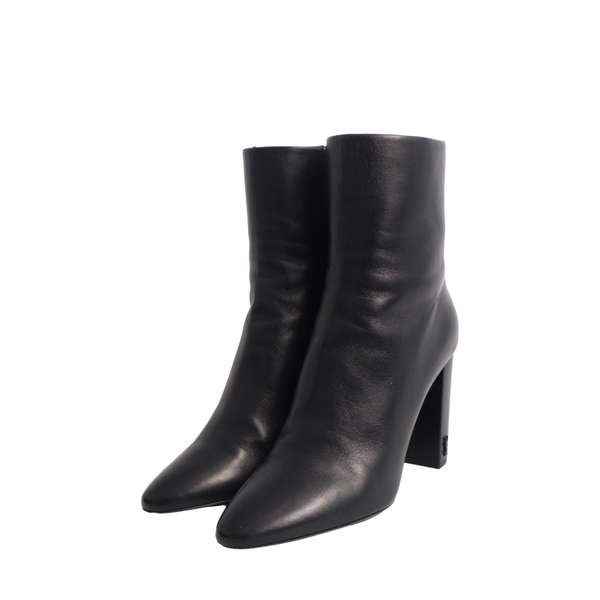 Leather Lou Ankle Boots Black