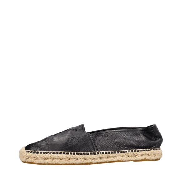 Leather Espadrilles Black