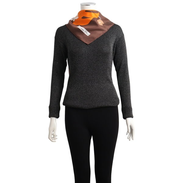 Vintage Silk Floral Scarf Multicolour