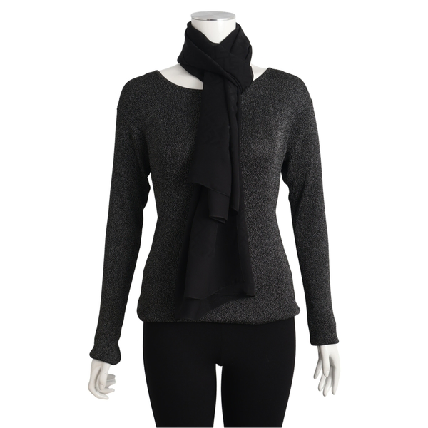 Silk FF Shawl Black