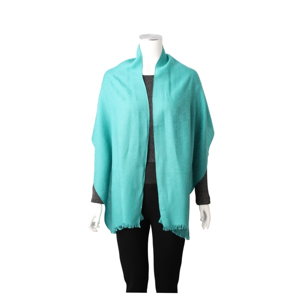 Wool/Silk GG Silk Shawl Turquoise