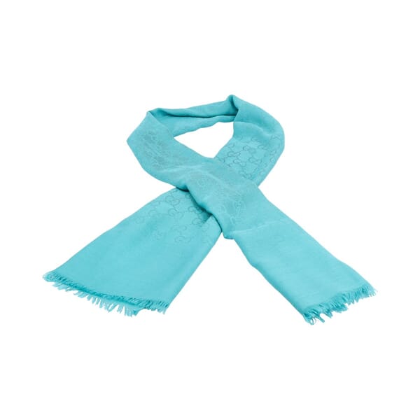 Wool/Silk GG Silk Shawl Turquoise