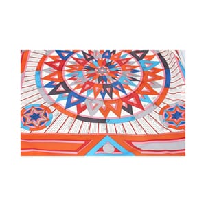 Silk La Rose Des Vents Scarf Multicolour, view 3