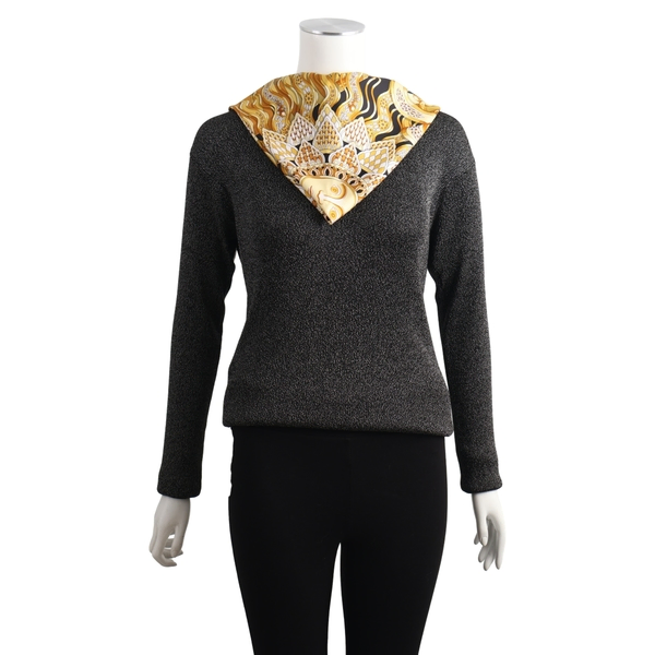 Silk Les Sangles De Phoebus Scarf Yellow/Black