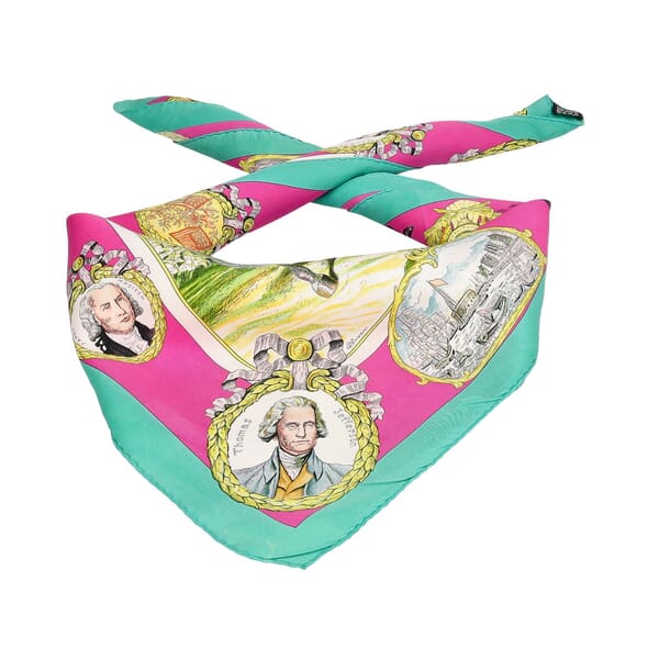 Silk Marquis De Lafayette Scarf Multicolour