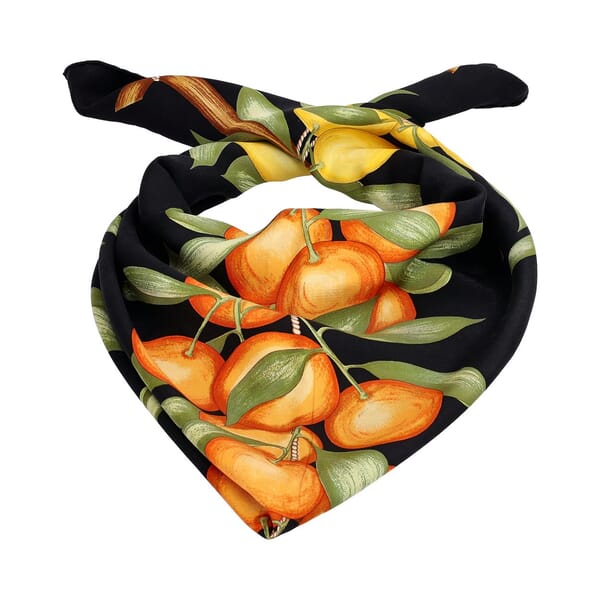 Silk Oranges Et Citrons Scarf Multicolour