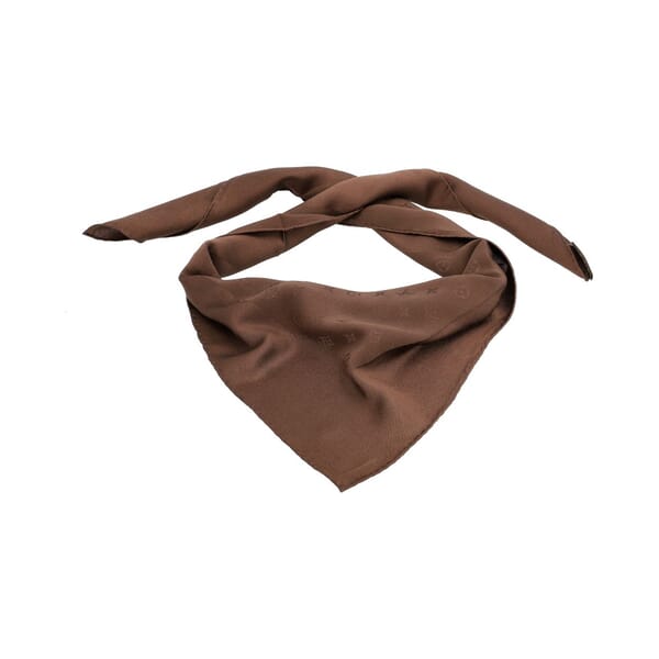 Silk Monogram Scarf Brown