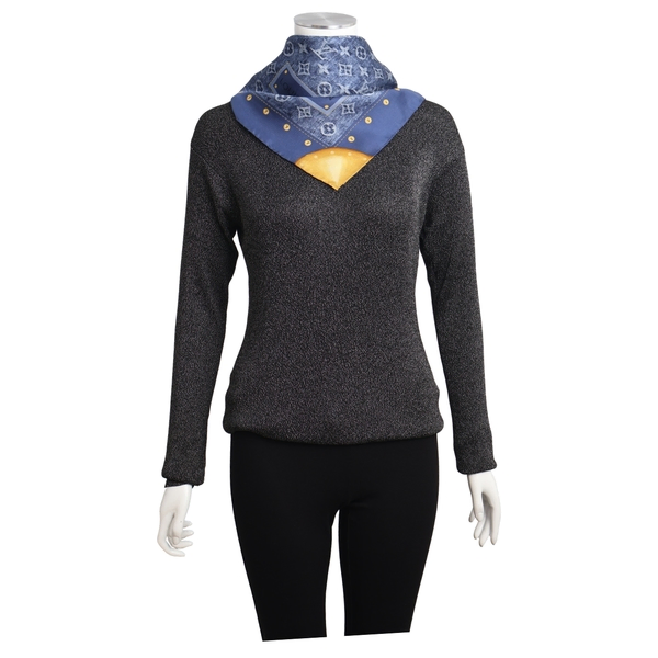 Monogram Denim Silk Scarf