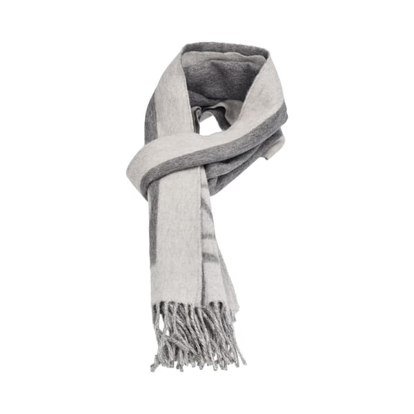 Lambswool/Angora Cardiff Scarf Grey