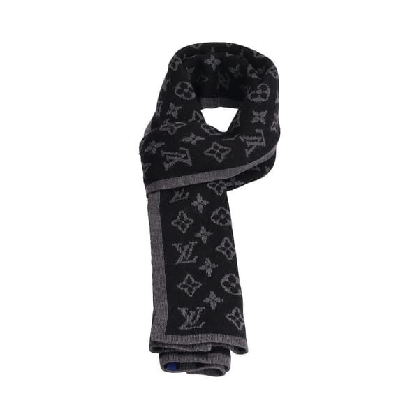 Wool Monogram Stripy Scarf Tricolour
