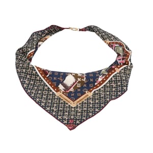 SilkĀ Monogram Wallpaper Scarf Burgundy