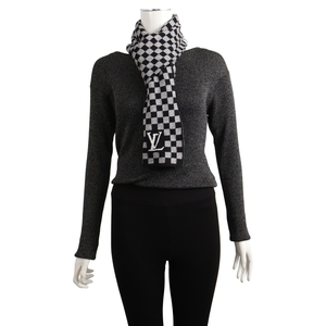 Mixed Material Damier Petit Scarf, view 3