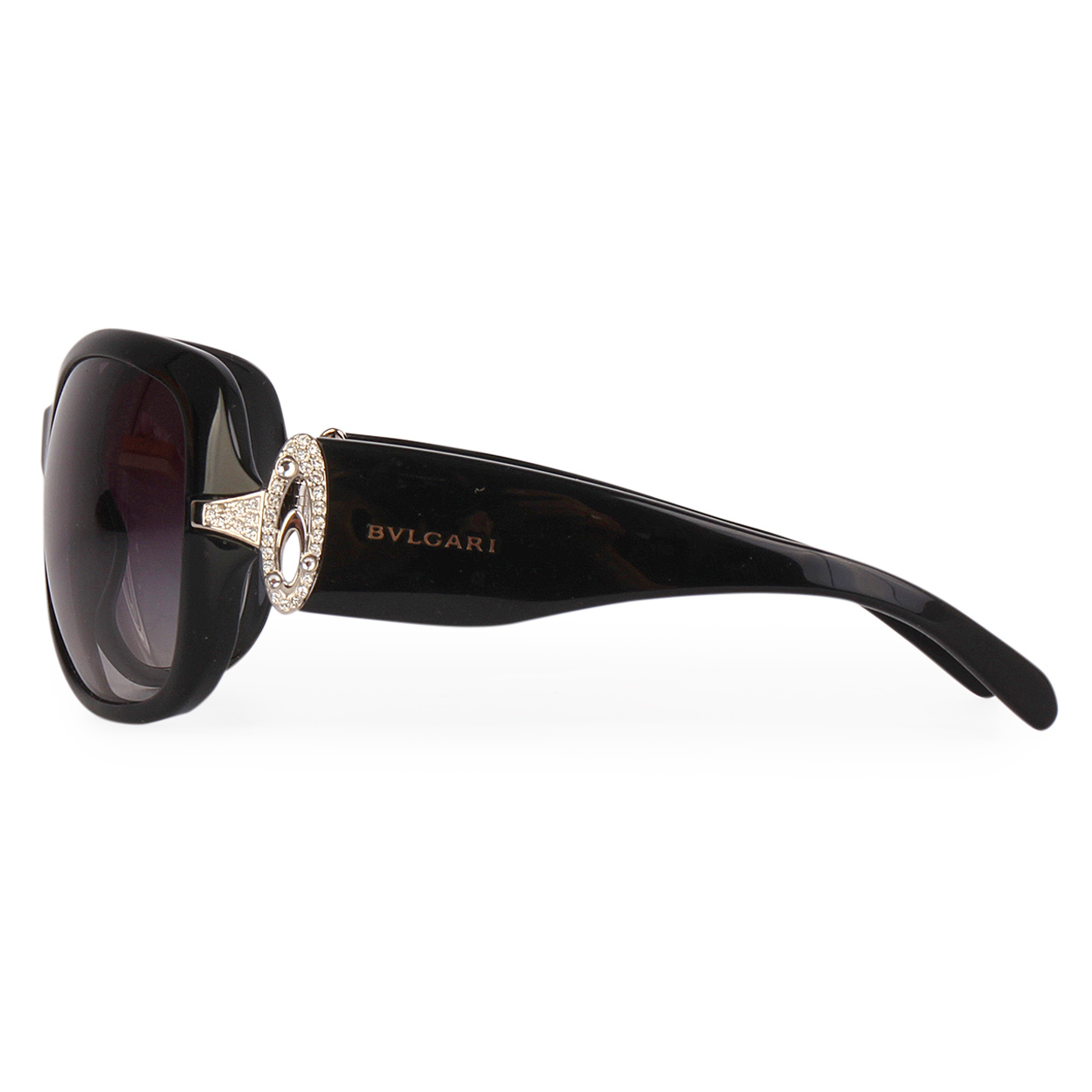 BULGARI Rhinestone Sunglasses 8044-B Black | Luxity