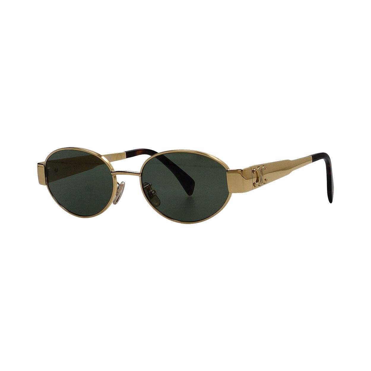 Triomphe Sunglasses CL40235U Gold/Green