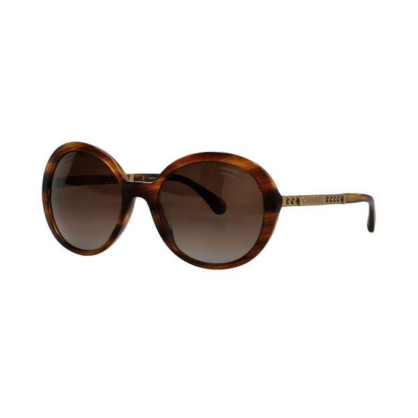 Polarized Chain Logo Sunglasses Marble