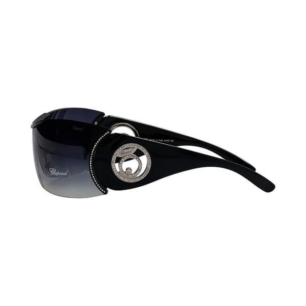 Vintage Crystals Shield Sunglasses H865S Black