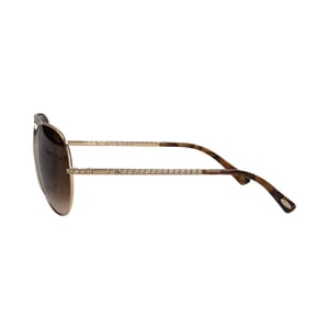 Crystal Aviator Sunglasses Gold Tone, view 2