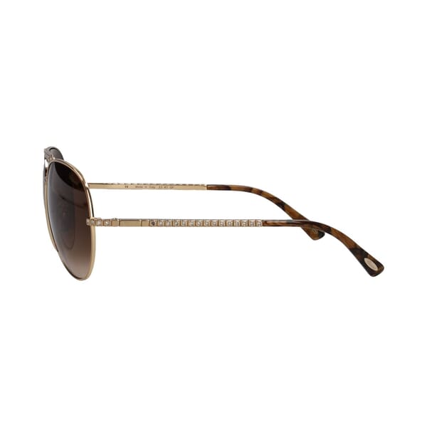 Crystal Aviator Sunglasses Gold Tone