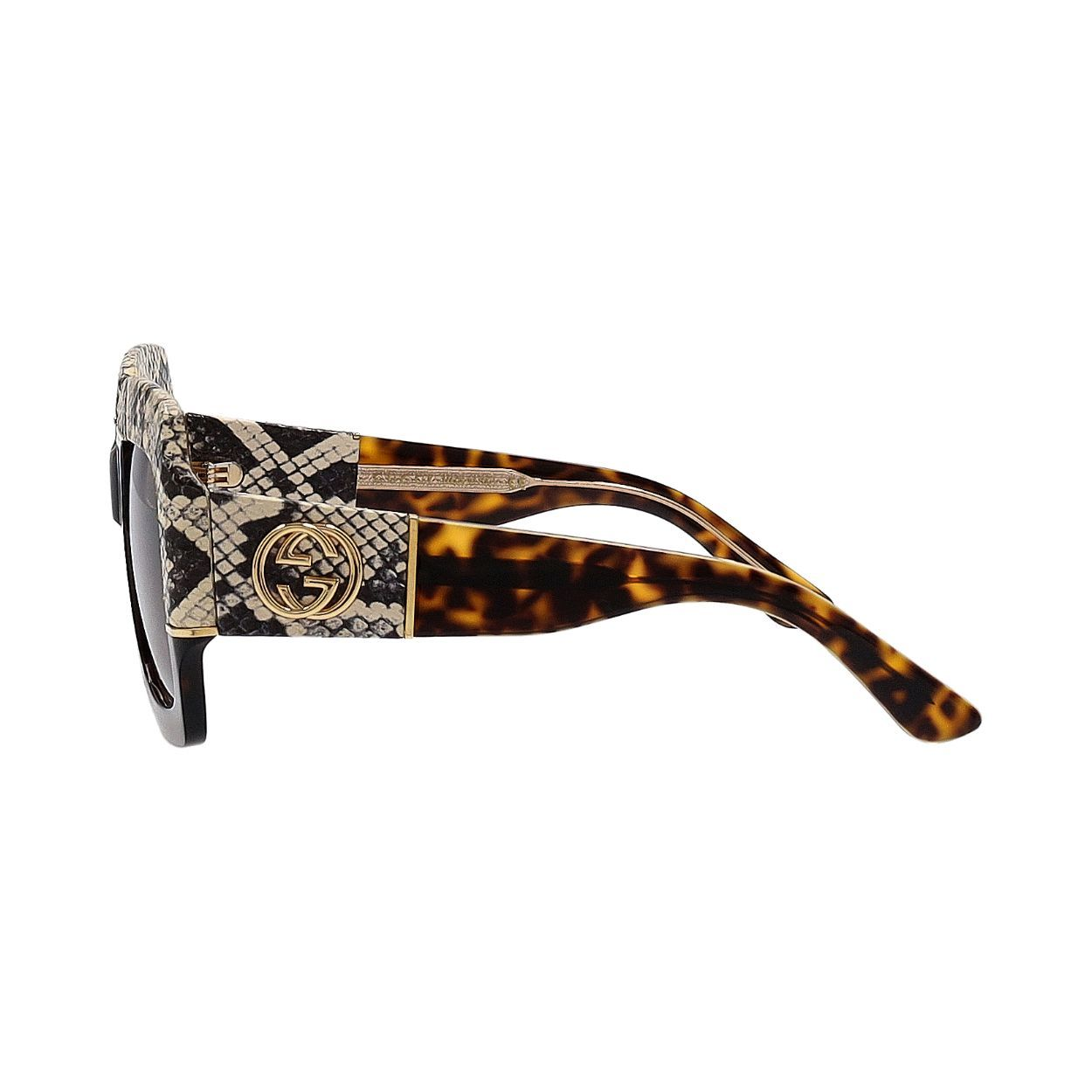 GUCCI Snakeskin Sunglasses GG0484S Black/White | Luxity
