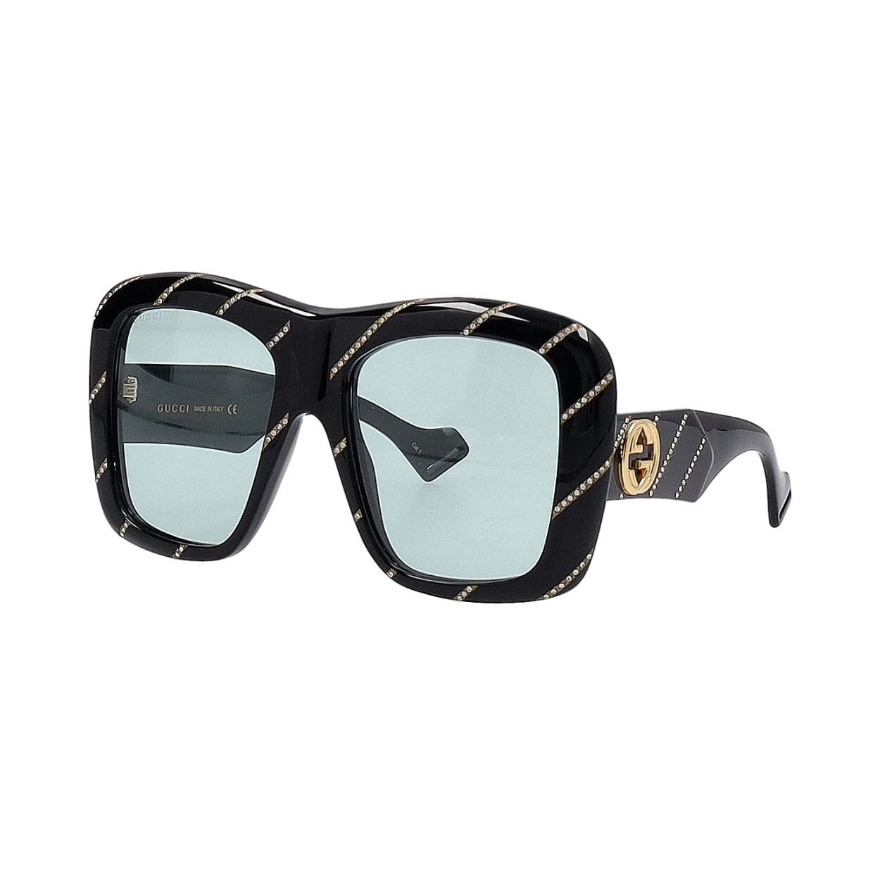 Oversized Crystal Sunglasses GG0498 Black