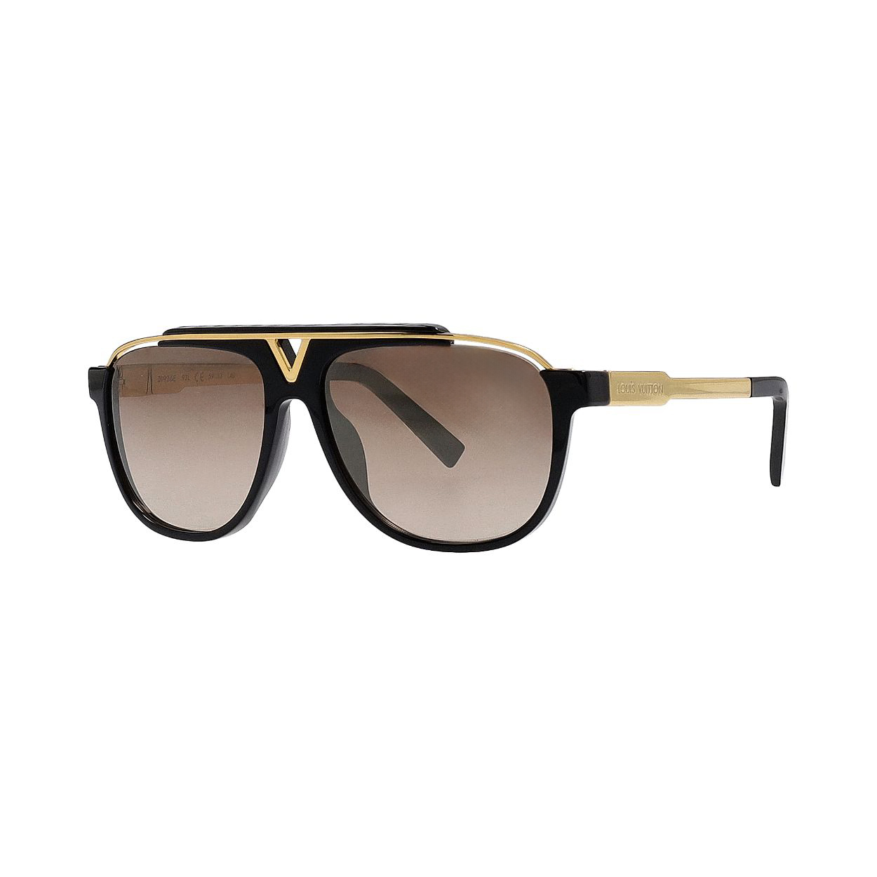 LOUIS VUITTON Mascot Sunglasses Z0936E Black/Gold Tone | Luxity