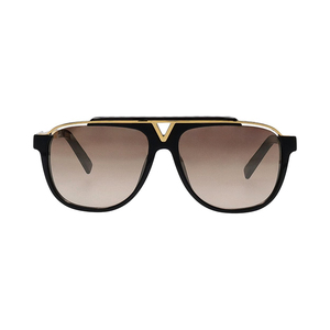 LOUIS VUITTON Mascot Sunglasses Z0936E Black/Gold Tone | Luxity