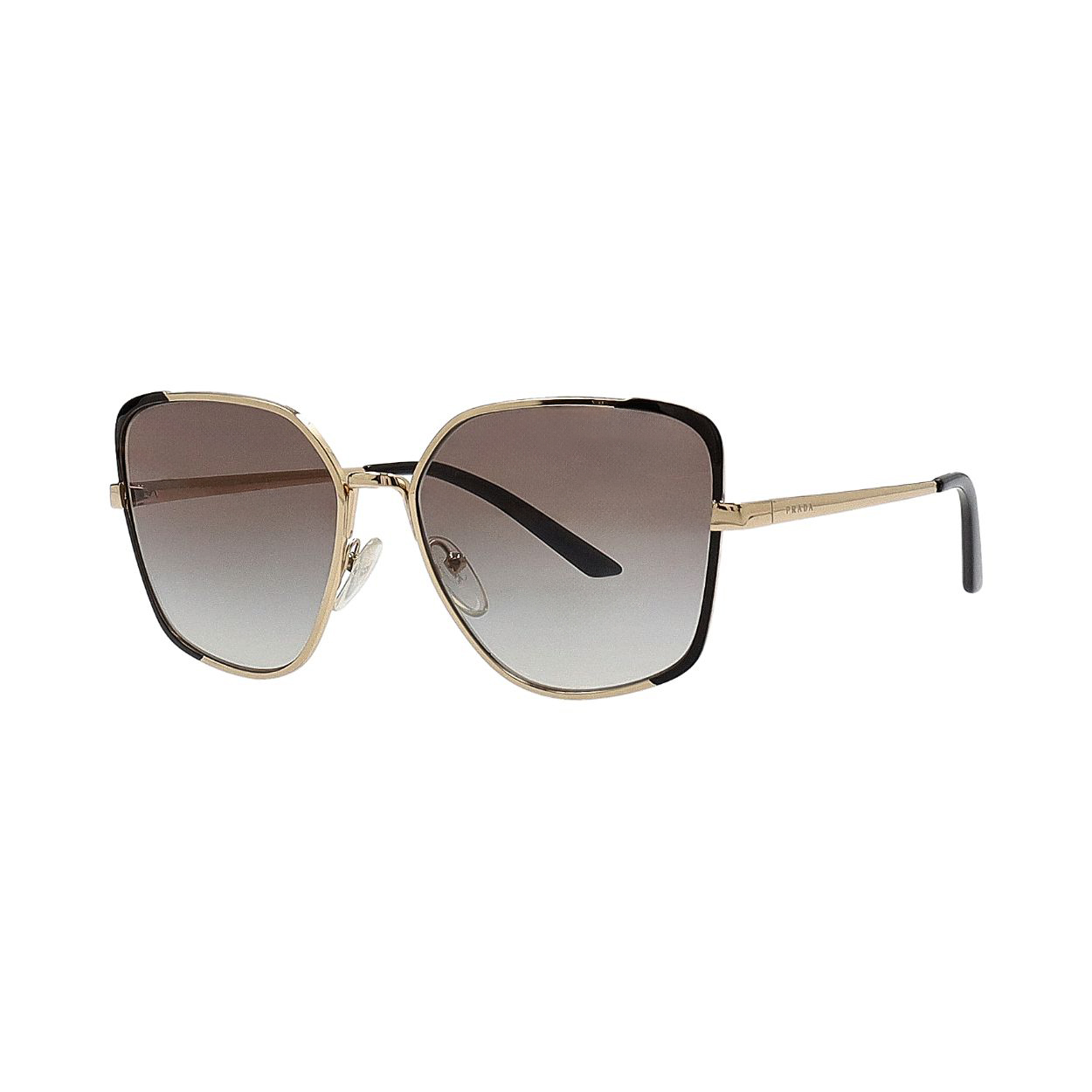 Prada Gold and Black Rimmed Sunglasses SPR60X Prada Gold Tone/ Brown Gradient SPR60X Butterfly Sunglasses  main image 2