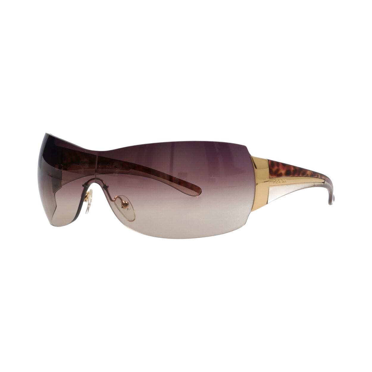 PRADA Shield Sunglasses SPR 54G Brown | Luxity
