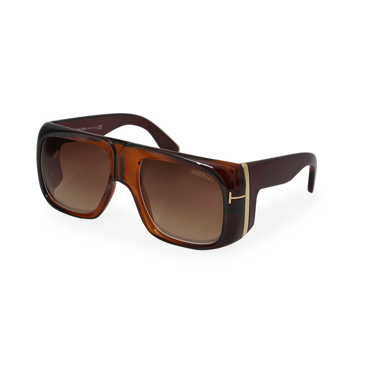 TOM FORD GINO TF733 ブラウン｜【新品未使用】 Amazon.com: Tom Ford Flared Sunglasses TF733 Gino 48F Brown Fade
