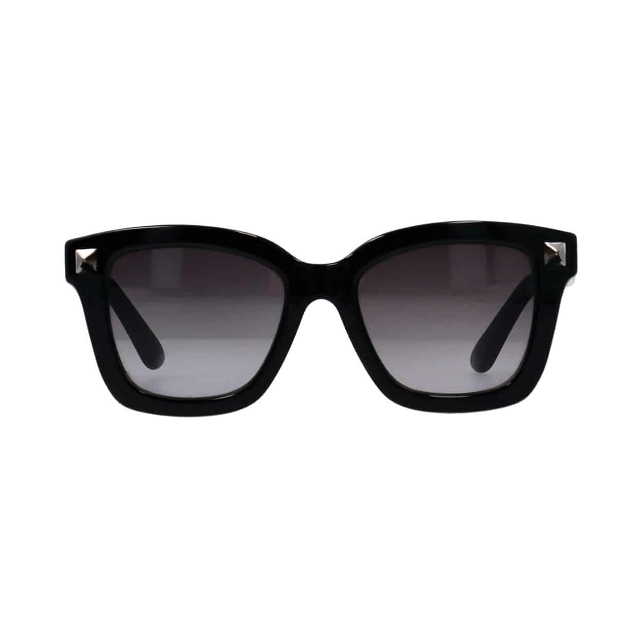 Valentino V711S Rockstud Sunglasses Alexander McQueen AM0483S 001 Sunglasses Shiny Solid Black  main image 2