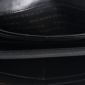Patent/Coated Canvas Check Wallet Beige/Black, view 7