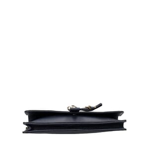Leather Aurore Chain Wallet Navy, view 7