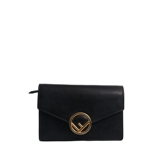 Leather Chain Wallet Black, view 4