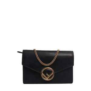 Leather Chain Wallet Black