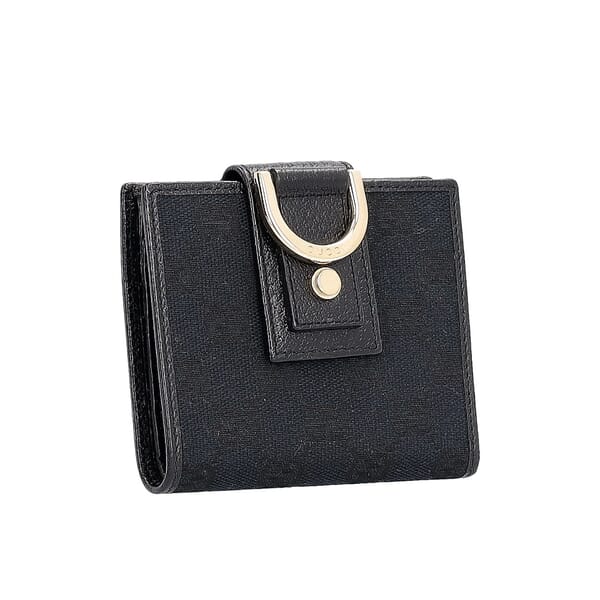 Canvas GG D Ring Wallet Black