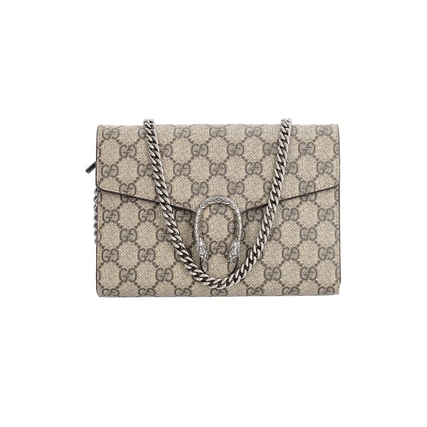 Supreme GG Chain Wallet Beige/Ebony