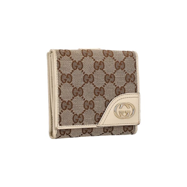 Canvas GG Bi-fold Wallet Beige/Ivory