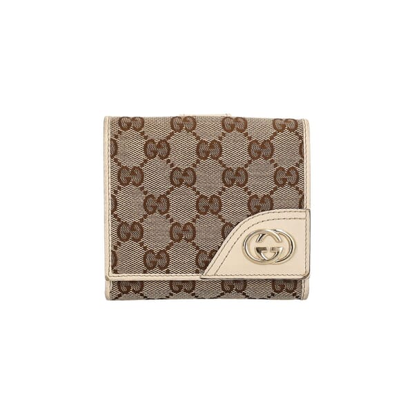 Canvas GG Bi-fold Wallet Beige/Ivory