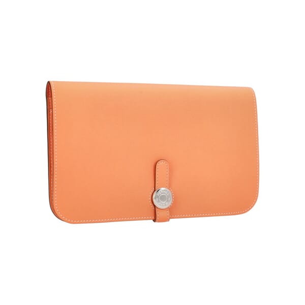 Leather Dogon Duo Wallet Abricot