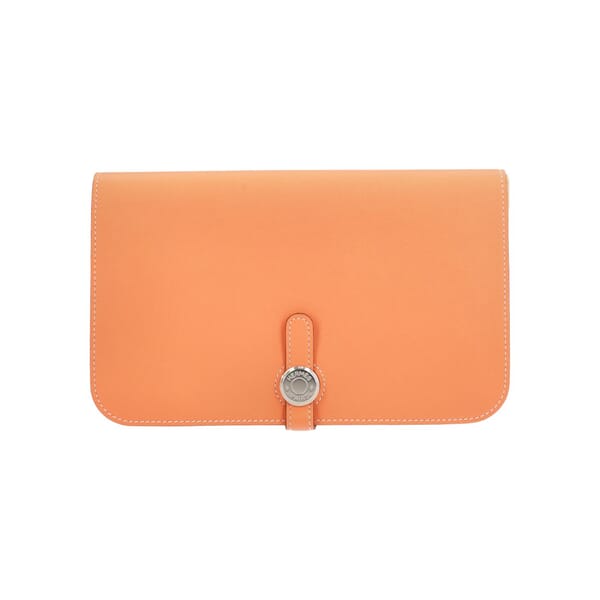 Leather Dogon Duo Wallet Abricot
