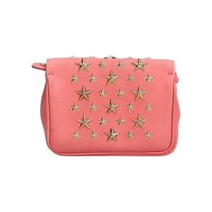 Leather Star Studded Mini Shoulder Bag Pink, view 2
