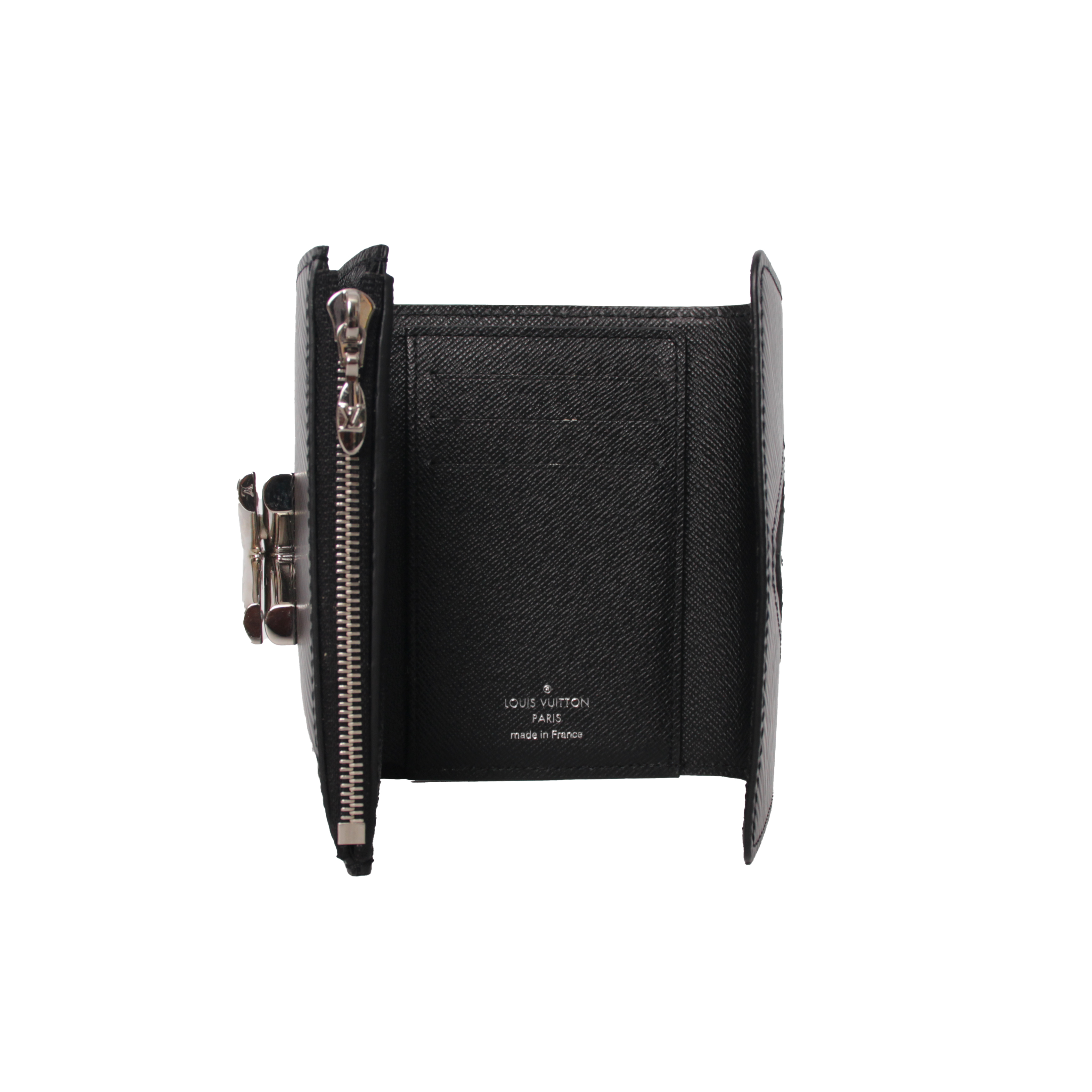 『LOUIS WALLET BLACK』 LOUIS VUITTON Epi Twist Compact Wallet Noir | Luxity