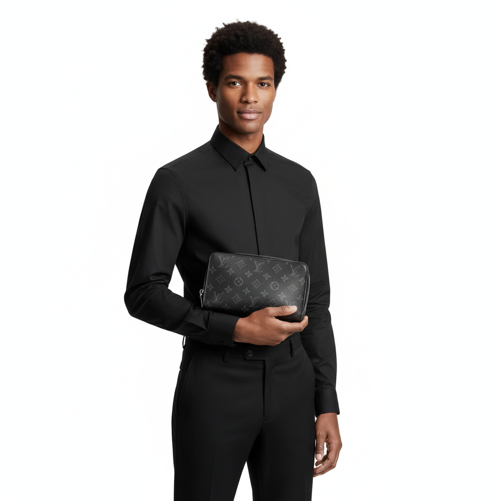 LOUIS VUITTON Monogram Eclipse XL Zippy Wallet | Luxity