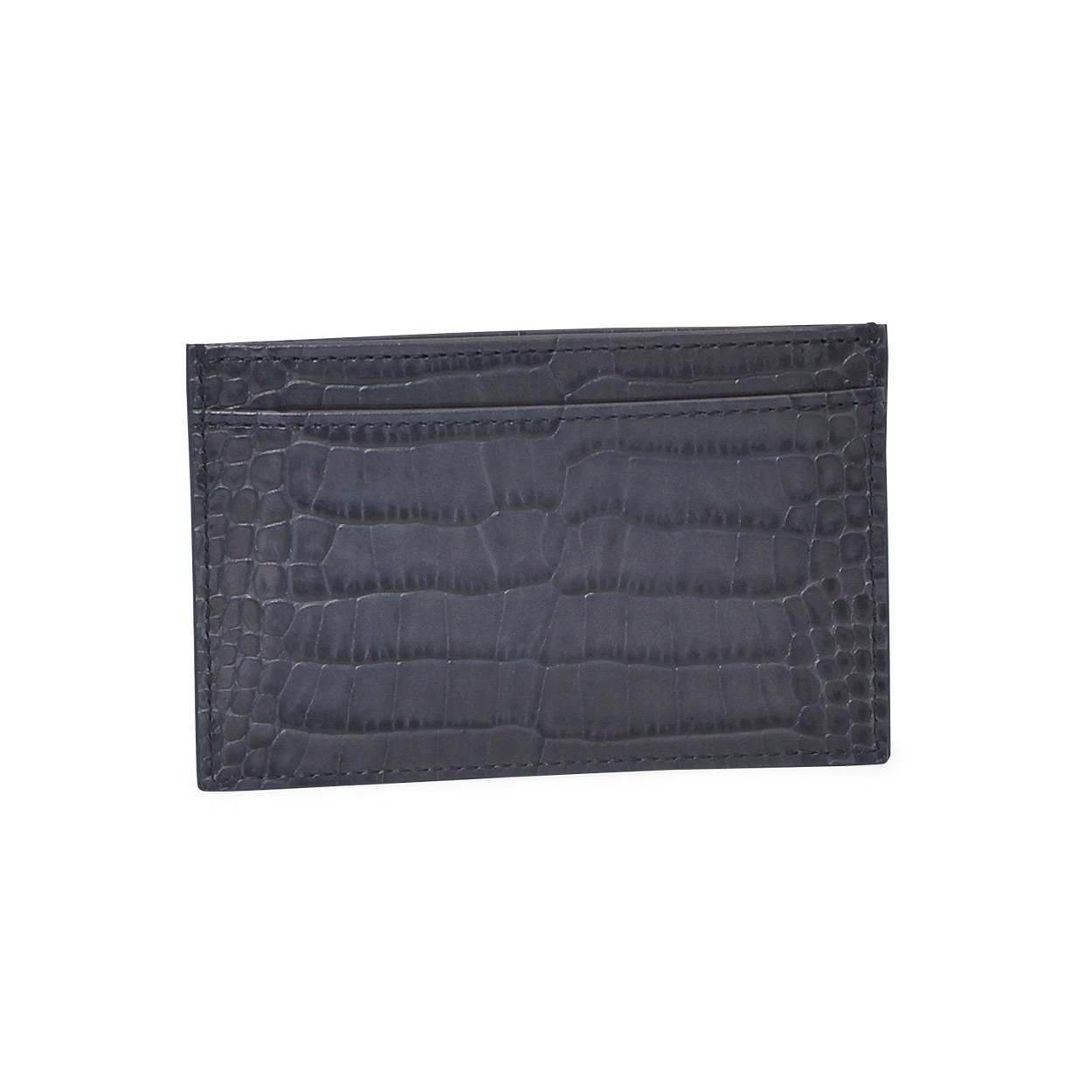 MONTBLANC Crocodile Embossed Cardholder Navy | Luxity