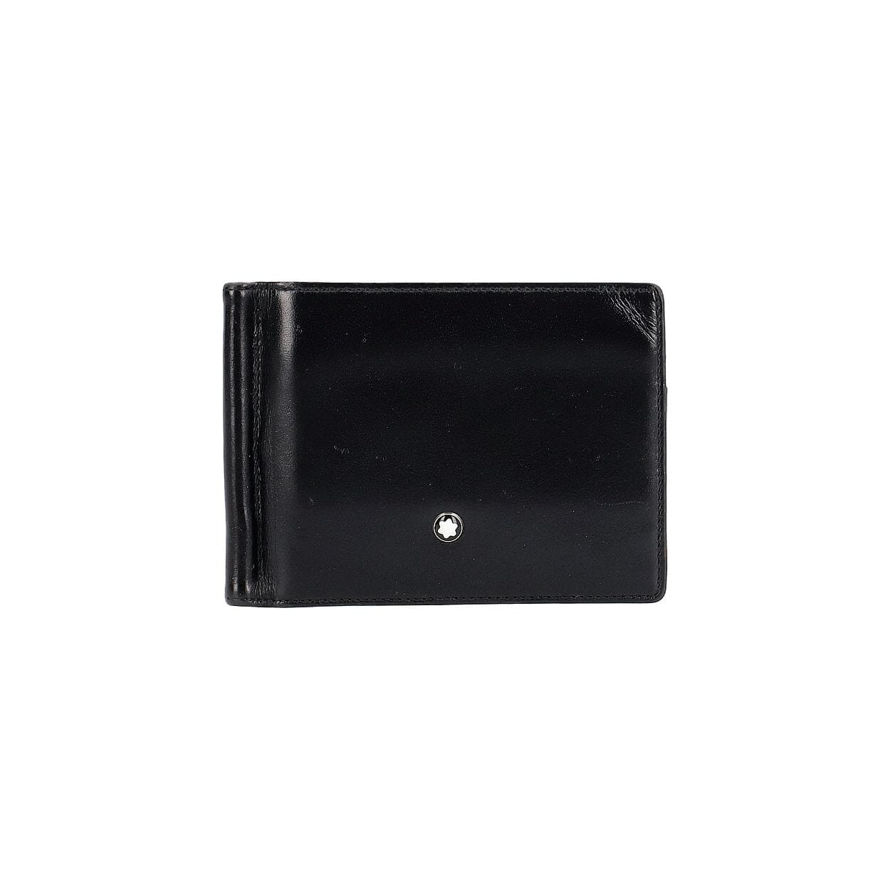 MONTBLANC Leather Meisterstuck Money Clip 6CC Wallet Black | Luxity