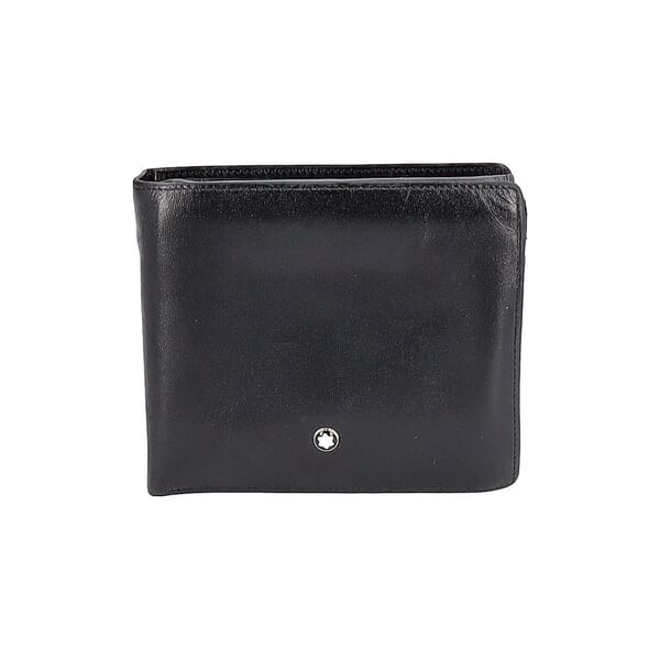Leather Card Holder Wallet Black