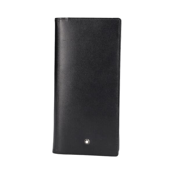 Leather Meisterstuck Long Wallet Black