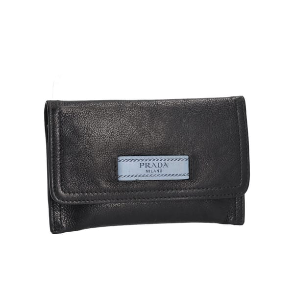 Leather Ettiquette Compact Wallet Case & Card Holder Set Black