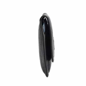 Leather Ettiquette Compact Wallet Case & Card Holder Set Black, view 4