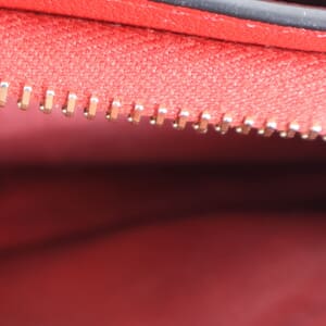Leather Small Rockstud Wallet Red, view 7